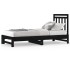 Sofá cama extraíble madera maciza de pino negro 2x(90x200)