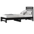 Sofá cama extraíble madera maciza de pino negro 2x(90x200)