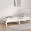 Sofá cama extraíble madera maciza de pino blanco 2x(90x190) cm