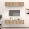 Muebles TV 4 uds madera contrachapada roble Sonoma 80x30x30 cm