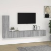 Set de muebles para TV 3 pzas madera contrachapada gris Sonoma