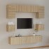 Set de muebles para TV 8 pzas madera contrachapada roble