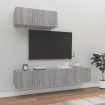 Set de muebles para TV 3 pzas madera contrachapada gris Sonoma