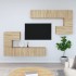 Mueble de pared para TV madera contrachapada color roble