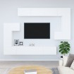 Mueble de pared para TV madera contrachapada blanco