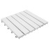 Baldosas de porche de madera de acacia 30 pzas blanco 30x30