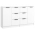 Aparadores 2 uds madera contrachapada blanco 60x30x70