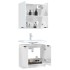 Set muebles de baño 2 piezas madera contrachapada blanco