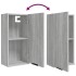 Set de muebles de baño 5 pzas madera contrachapada gris