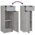 Set de muebles de baño 5 pzas madera contrachapada gris