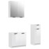 Set de muebles baño 3 pzas madera contrachapada blanco