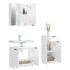 Set de muebles baño 3 pzas madera contrachapada blanco