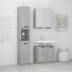 Set de muebles baño 3 pzas madera contrachapada gris hormigón