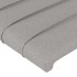 Cabecero con orejas de tela gris claro 183x23x118/128