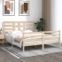 Estructura de cama de madera maciza 160x200