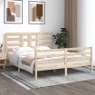 Estructura de cama de madera maciza 160x200 cm