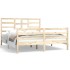 Estructura de cama de madera maciza 160x200