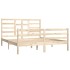 Estructura de cama de madera maciza 160x200