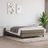 Estructura de cama box spring tela gris taupe 140x200