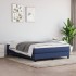 Estructura de cama box spring tela azul 140x200