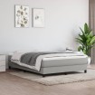 Estructura de cama box spring tela gris claro 140x190 cm