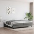 Estructura de cama box spring tela gris oscuro 200x200