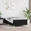 Estructura de cama box spring tela negro 90x190 cm