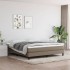 Estructura de cama box spring tela gris taupe 180x200