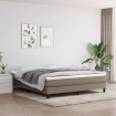 Estructura de cama box spring tela gris taupe 180x200 cm