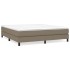 Estructura de cama box spring tela gris taupe 180x200