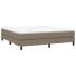 Estructura de cama box spring tela gris taupe 180x200