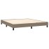 Estructura de cama box spring tela gris taupe 180x200