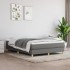 Estructura de cama box spring tela gris oscuro 140x190