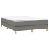 Estructura de cama box spring tela gris oscuro 140x190