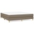 Estructura de cama box spring tela gris taupe 160x200