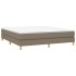 Estructura de cama box spring tela gris taupe 160x200