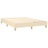 Estructura de cama box spring tela color crema 140x190