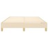 Estructura de cama box spring tela color crema 140x190