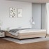 Estructura cama box spring cuero sintético capuchino 200x200