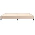 Estructura cama box spring cuero sintético capuchino 200x200