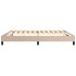 Estructura cama box spring cuero sintético capuchino 200x200