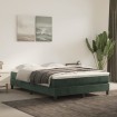 Estructura de cama box spring terciopelo verde oscuro 140x200cm