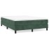 Estructura de cama box spring terciopelo verde oscuro