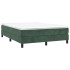 Estructura de cama box spring terciopelo verde oscuro