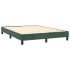 Estructura de cama box spring terciopelo verde oscuro