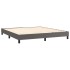 Estructura de cama box spring cuero sintético gris 180x200