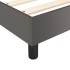 Estructura de cama box spring cuero sintético gris 180x200