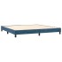 Estructura de cama box spring terciopelo azul oscuro 200x200