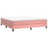 Estructura de cama box spring terciopelo rosa 180x200