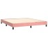 Estructura de cama box spring terciopelo rosa 180x200